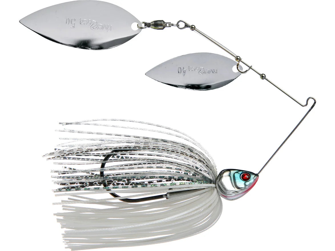 River2Sea Ish Monroe Bling Double Willow Spinnerbait 1/2oz Abalone Shad