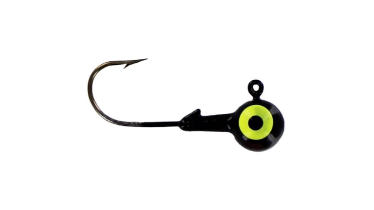 Big Bite Baits Round Jig Heads 1/16oz Black