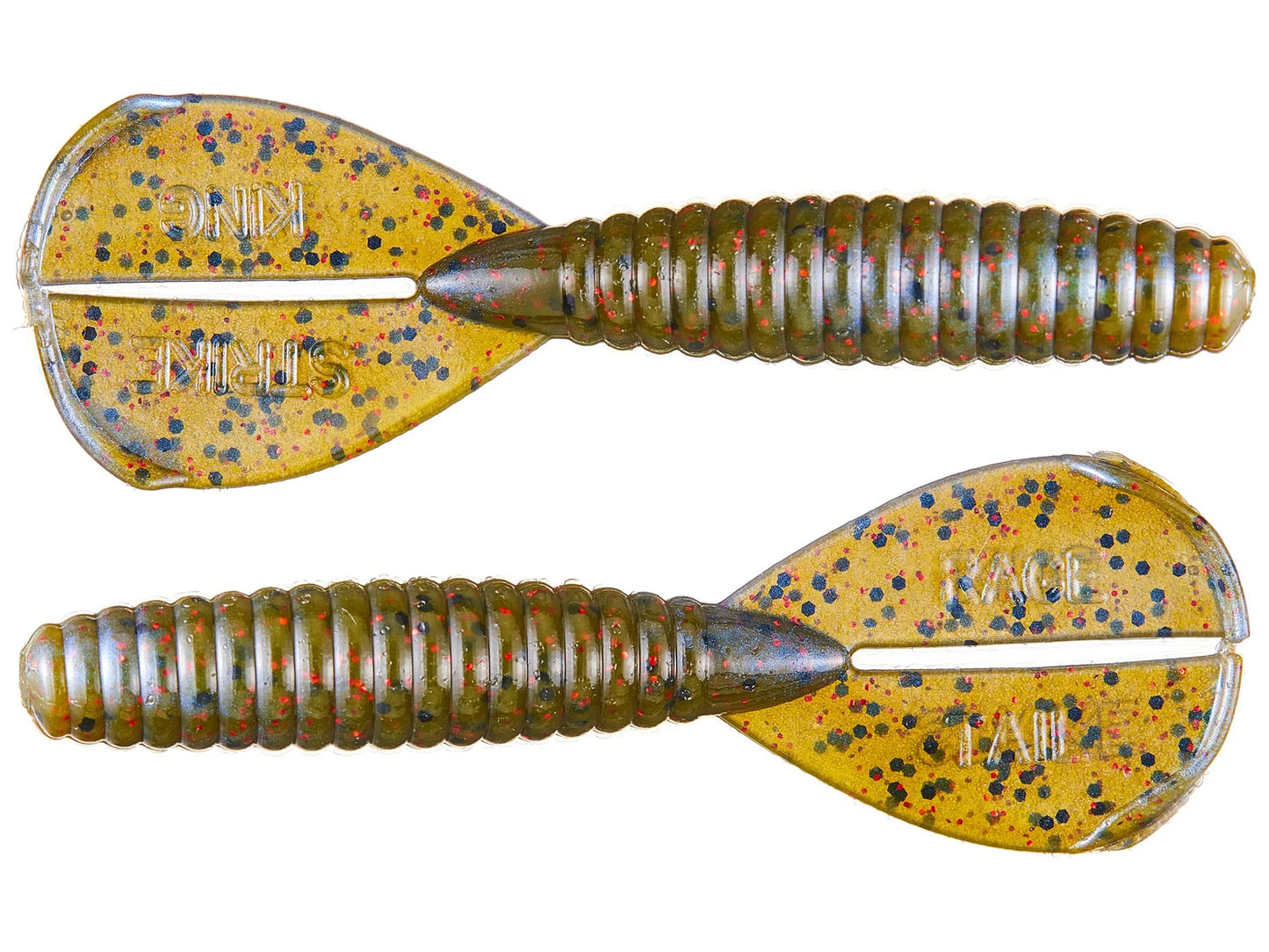 Strike King Rage Twin Tail Menace Grub 8pk Blue Craw Red Flake