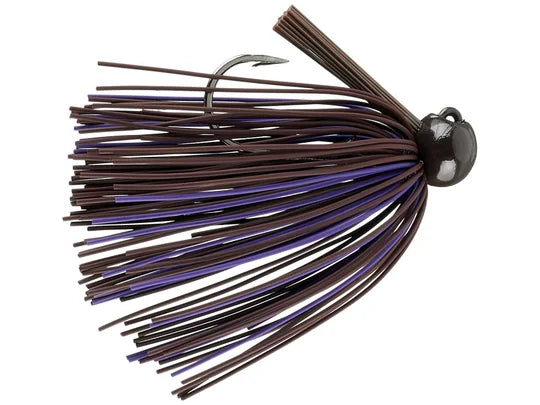 Bass Patrol Round Rubber Football Jigs 1/2oz Brown Purple