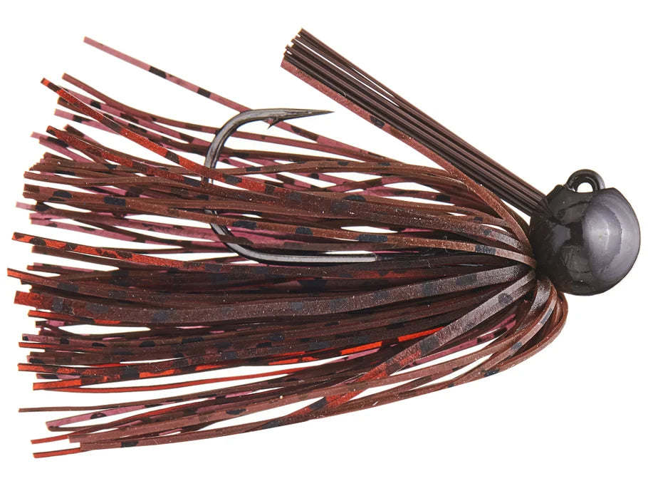 Bass Patrol Silicone Football Jigs 1/2oz Brown Red Craw