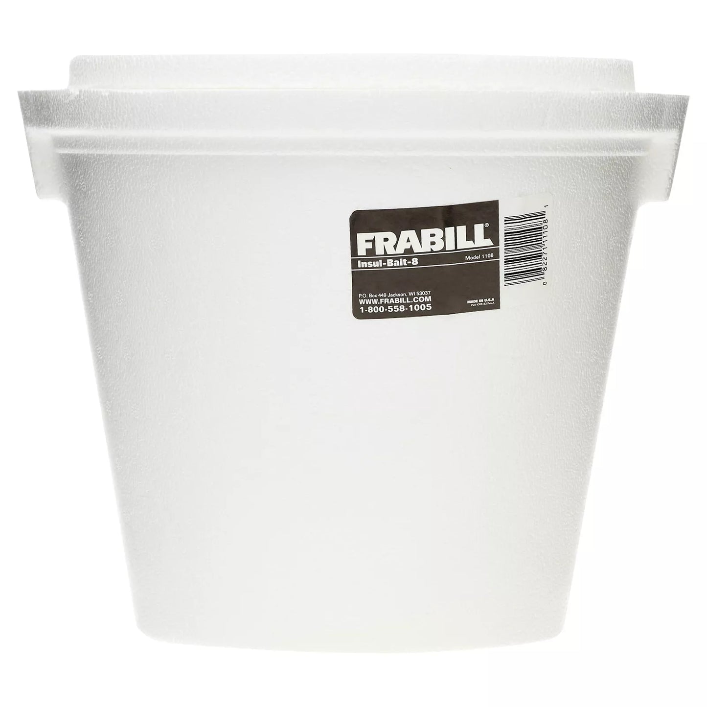 Frabill Fishing Insulated Styrofoam Bait Bucket 8 Quart Fishing Equipment