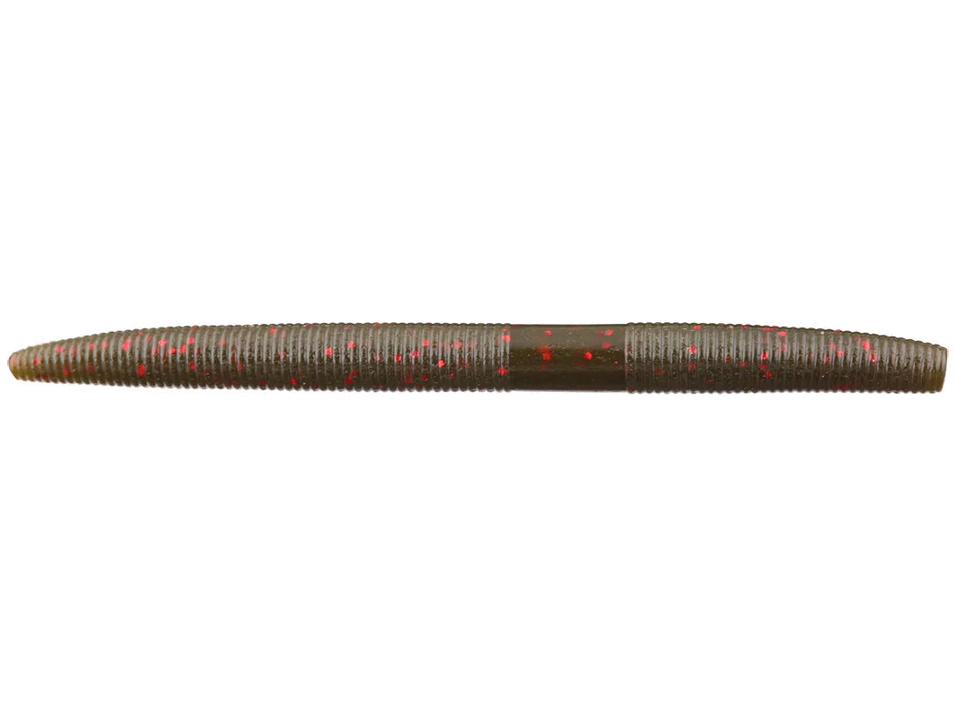 Gary Yamamoto Senko 6" Green Pumpkin with Large Red Flake