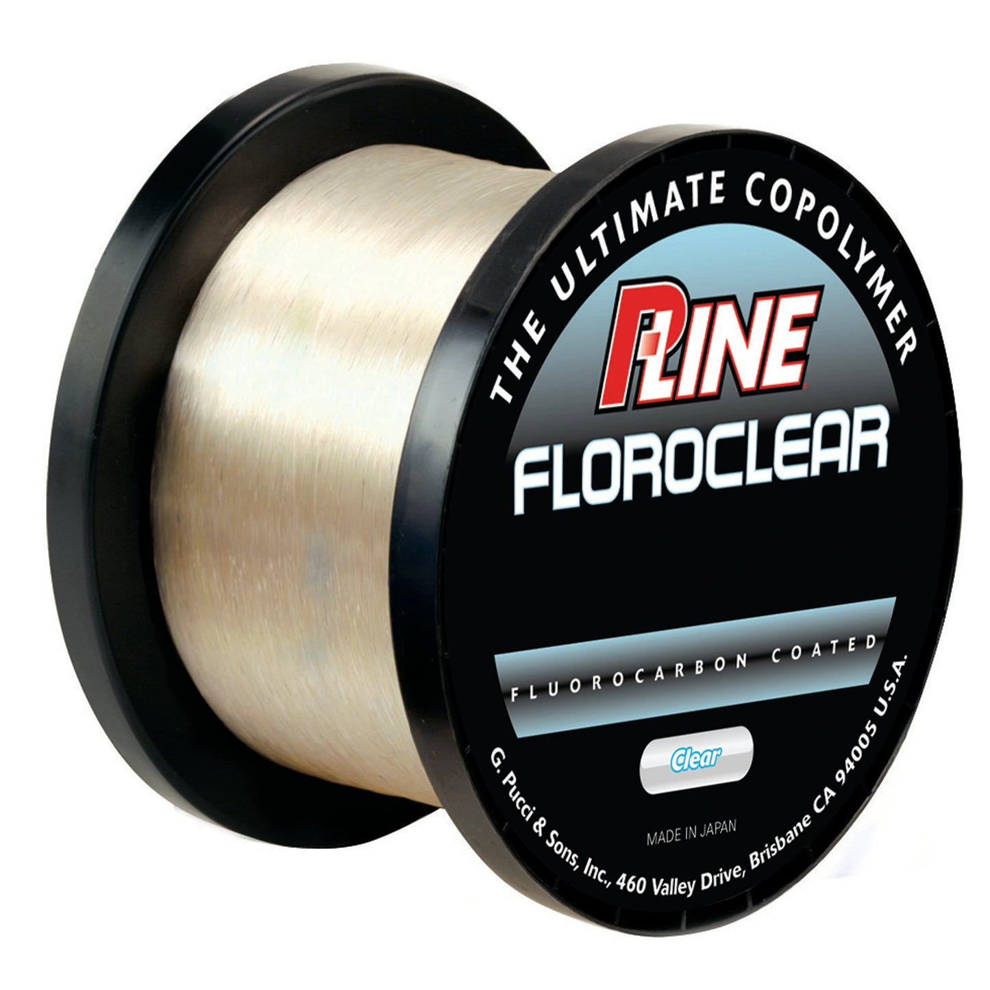 P-Line Floroclear Bulk Spool, 3000 yd Clear 15 lb