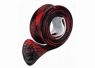 Braided Mesh Fishing Rod Sock - Black Red