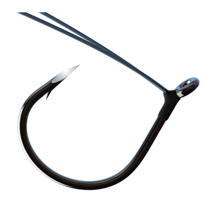 EA Trokar Wdls Wacky Worm, #2 Black Chrome 6pk
