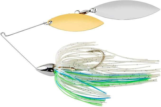 War Eagle Custom Lures Nickel Frame Double Willow Spinnerbait Blue Herring Skirt 3/8 oz.