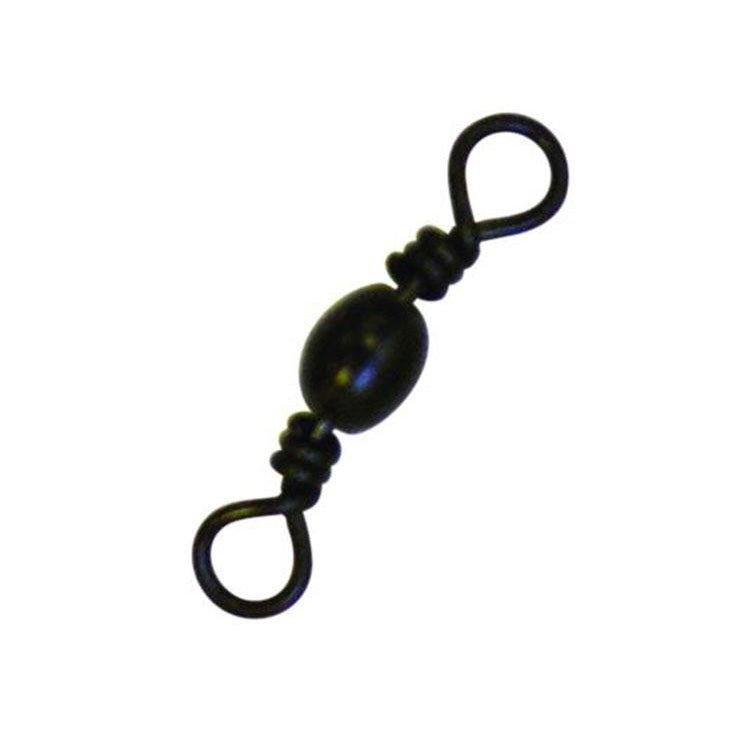 Eagle Claw Barrel Swivel - Black, Size 12, 12 Pack
