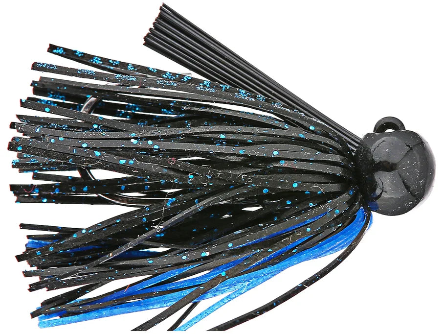 Bass Patrol Silicone Football Jigs 3/8oz Black Blue