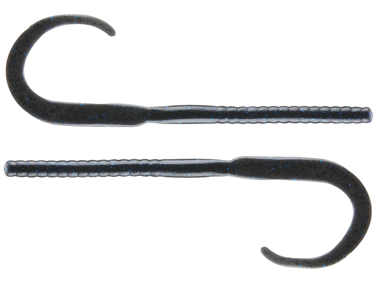 NetBait BaitFuel C-Mac Curly Tail Worm 11" Black Blue Flake