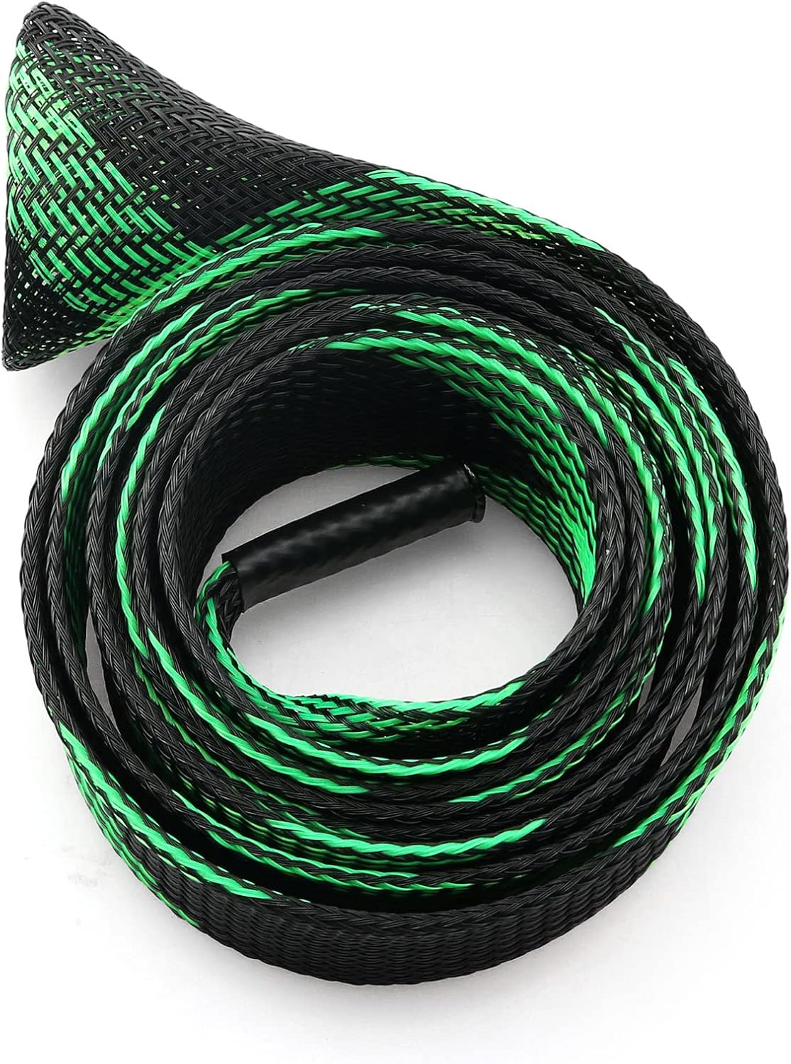 Braided Mesh Fishing Rod Sock - Black Green