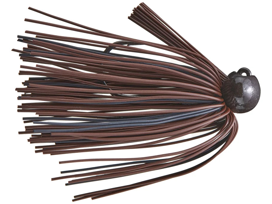 Bass Patrol Round Rubber Football Jigs 3/8oz Brown Black