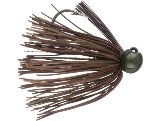 Bass Patrol Round Rubber Football Jigs 3/8oz Brown Green Pumpkin