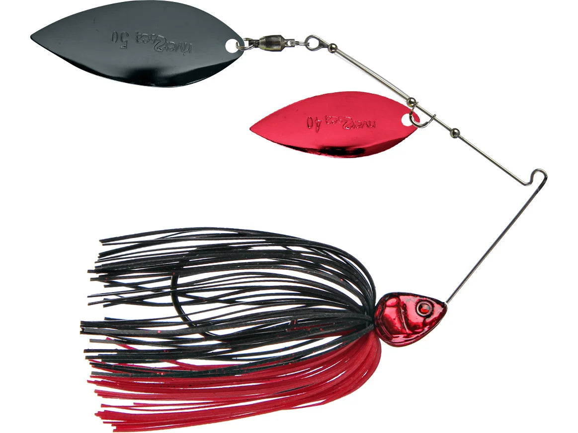 River2Sea Ish Monroe Bling Double Willow Spinnerbait 1/2oz Cold Blooded