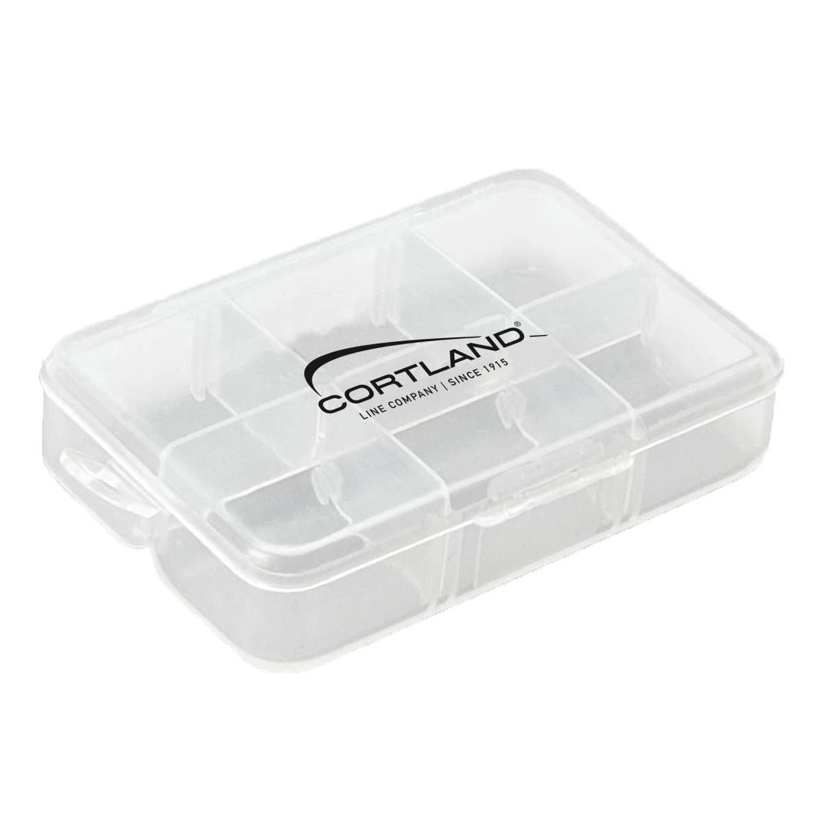 Cortland Fly Box:U-Bottom Clear;6 Compartments