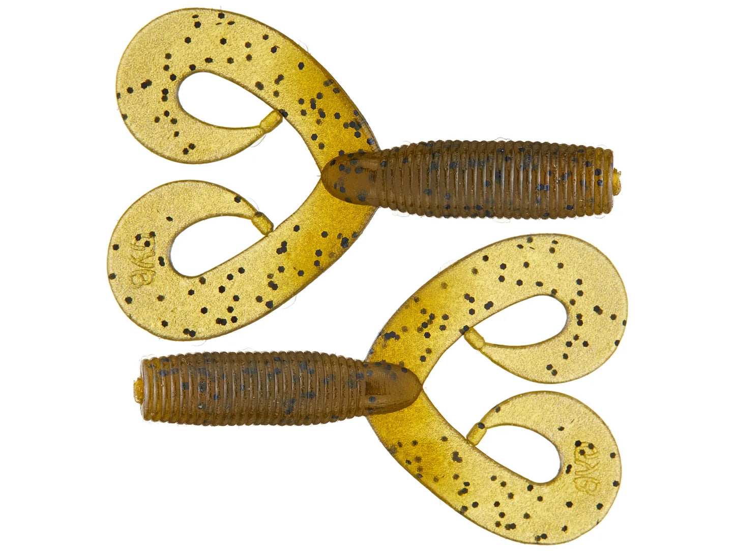Yamamoto Double Tail Grubs 20pk 5" Green Pumpkin/Blk