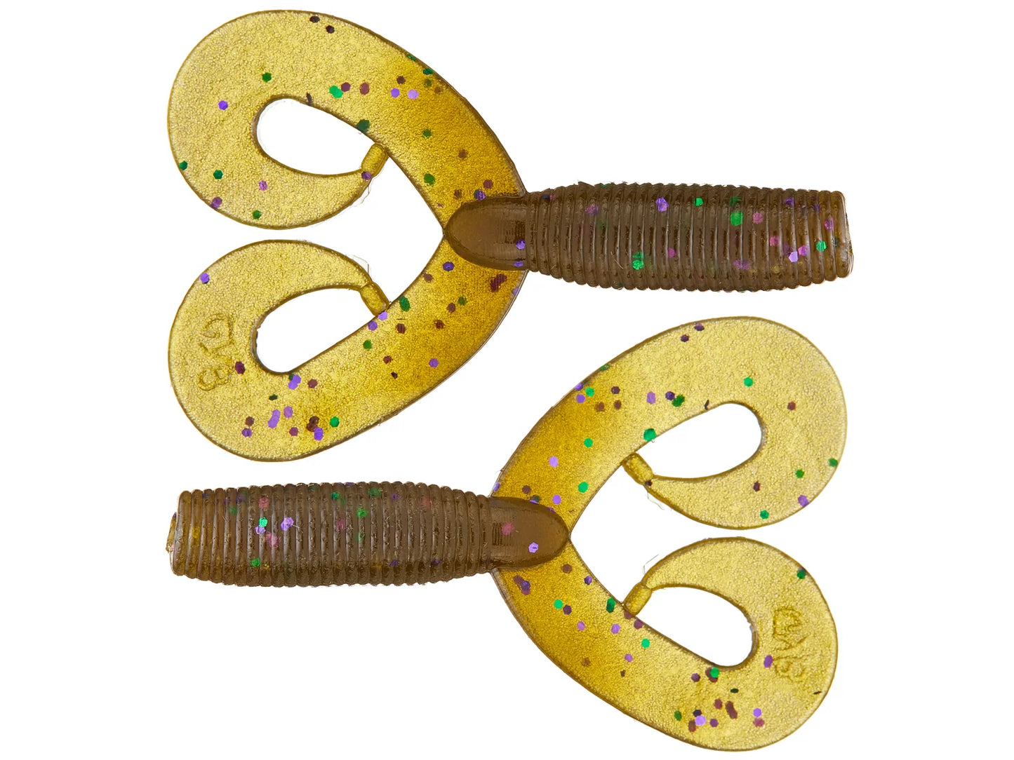 Yamamoto Double Tail Grubs 20pk 5" Green pumpkin purple