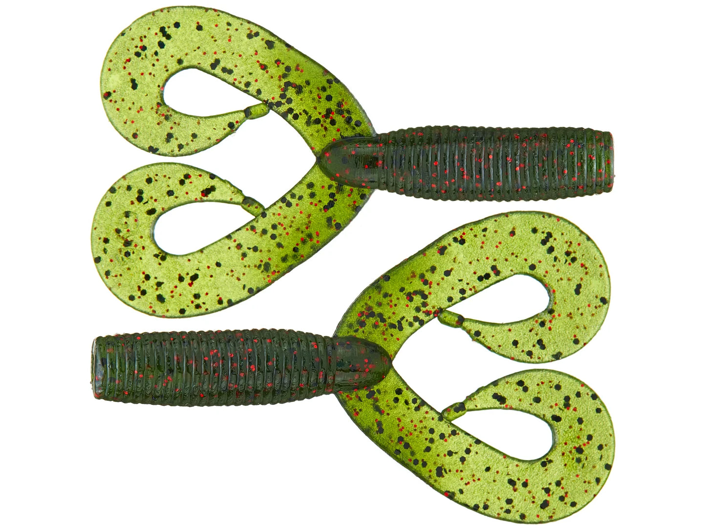 Yamamoto Double Tail Grubs 20pk 4" Watermelon Blk & Red
