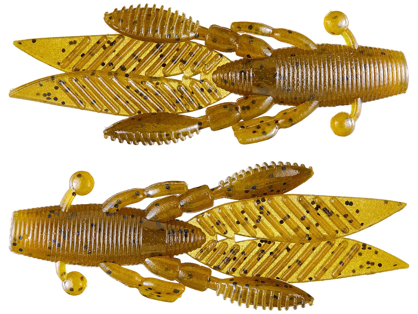 Yamamoto 3.75" Flappin' Hog II 7pk Green Pumpkin Blk