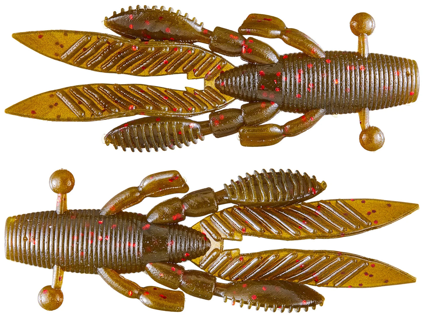 Yamamoto 3.75" Flappin' Hog II 7pk Green Pumpkin Red
