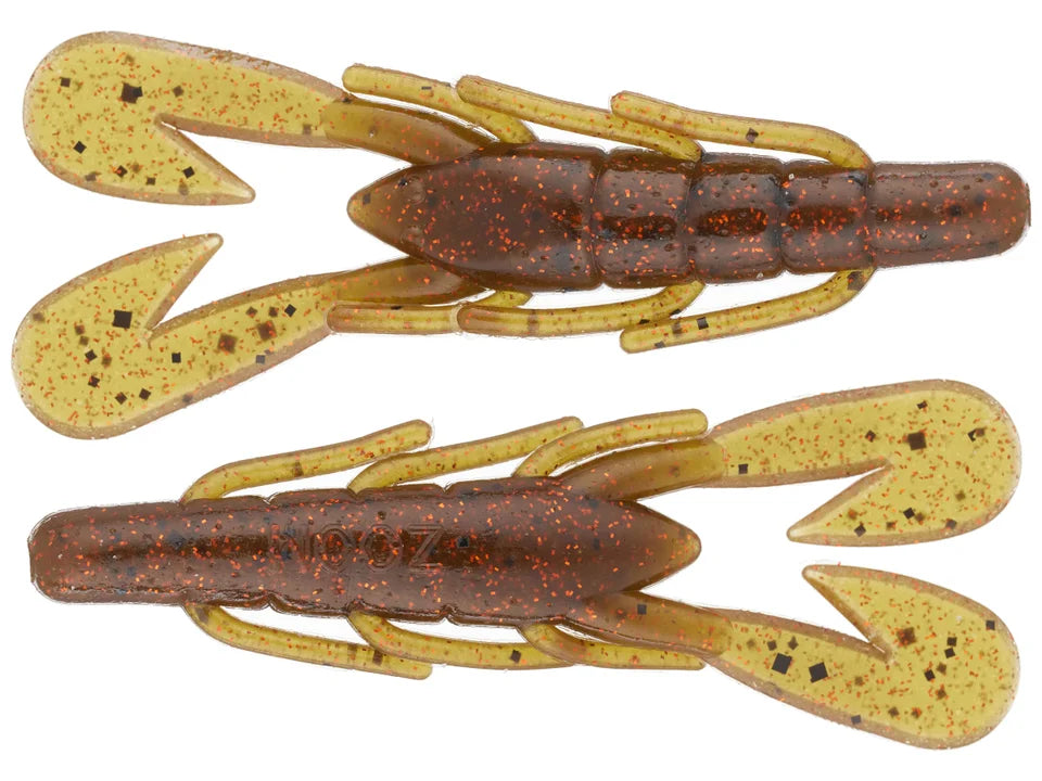 Zoom Ultra Vibe Speed Craw 3.5" 12pk Green pumpkin Orange Glitter