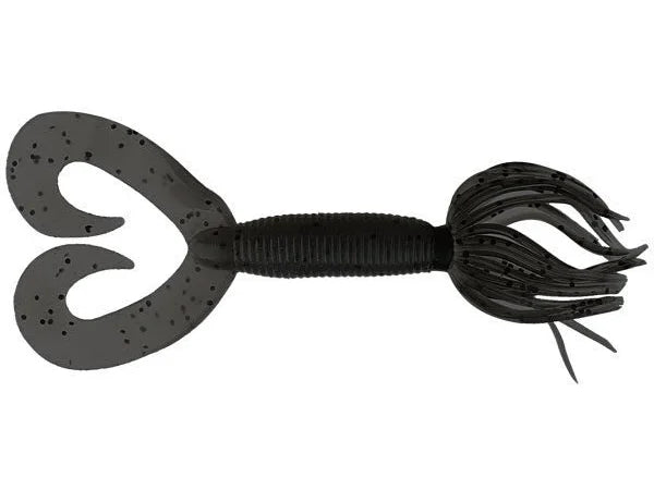 Yamamoto Double Tail Hula Grubs 5" Smoke Black
