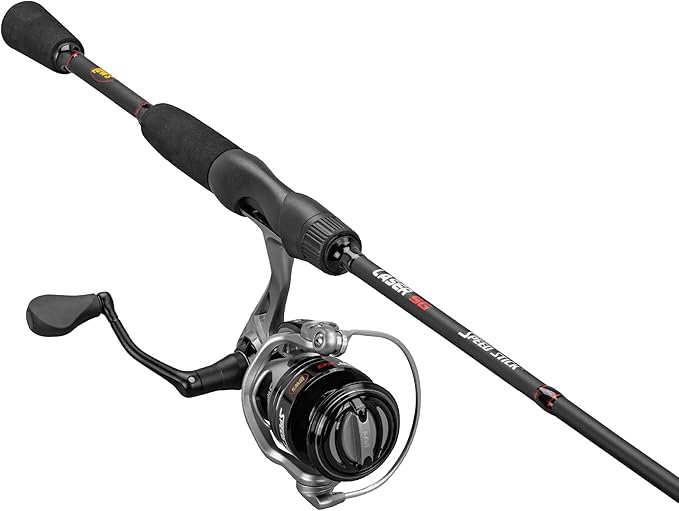 Lew's Laser LSG Speed Spin Spinning Reel and Fishing Rod Combo, IM6 Graphite Blank Fishing Rod, Right or Left-Hand Retrieve, Split Grip EVA Handle