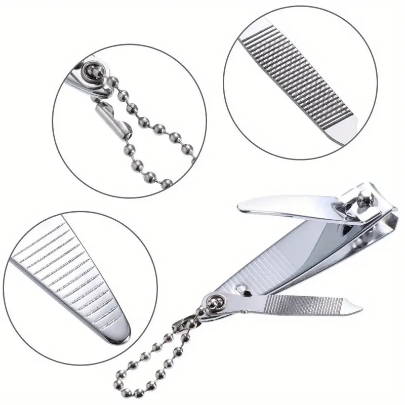 Small Stainless Steel Nail Clipper Set with File