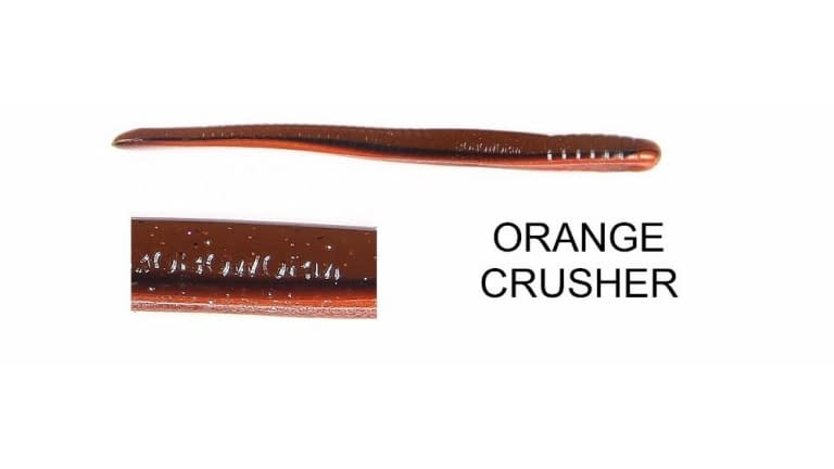 Roboworm Fat Straight Tail Worm Orange Crush 6"