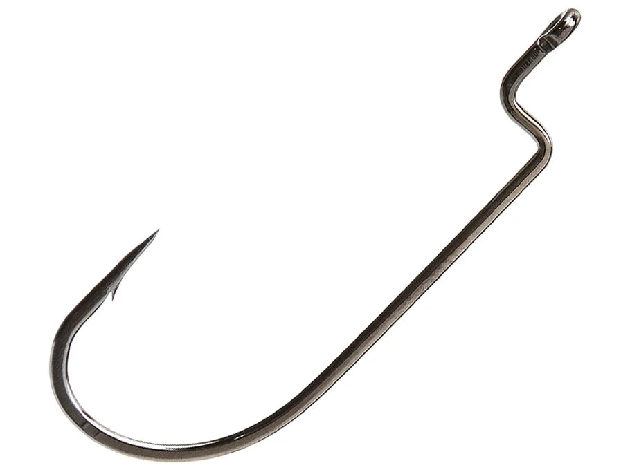 Gamakatsu Offset Round Bend Worm Hooks Black 5 Pack 1/0