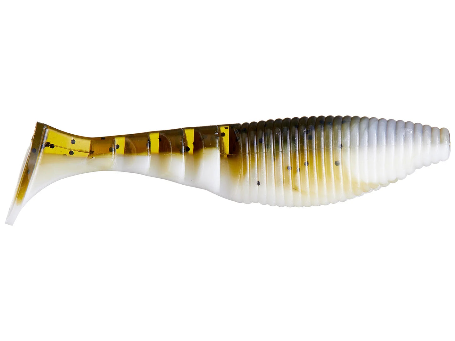 Yamamoto Kickin Zako Swimbait Green Pumpkin Blk/White