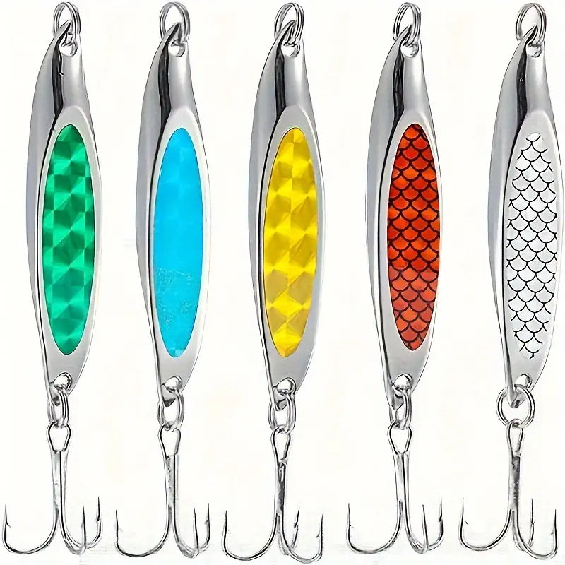 Durable Metal Spinner Baits for Trout, Bass, and Salmon Fishing - Yellow
