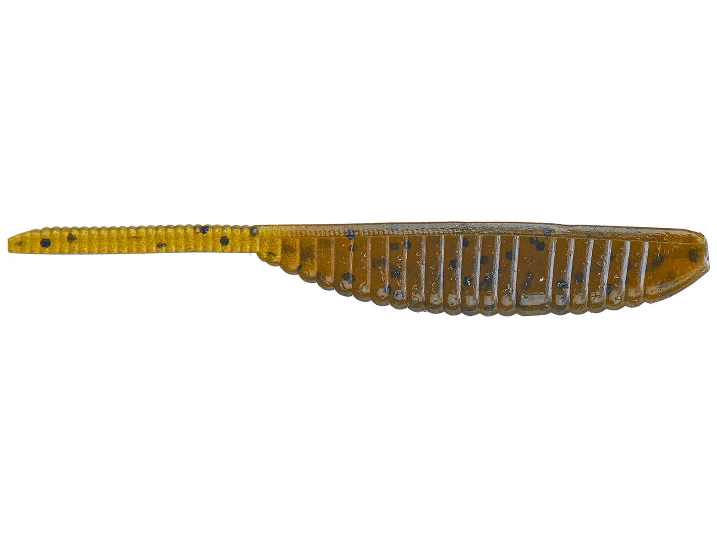 Yamamoto 3" Shad Shape Worm Green Pumpkin Blk