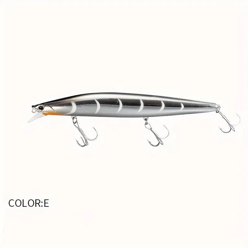 Long Throw Minnow Jerk Bait - Silver