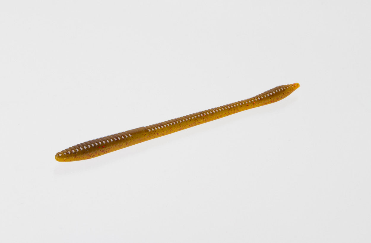 Zoom Trick Worm 6.5" Smoke Mustard Red