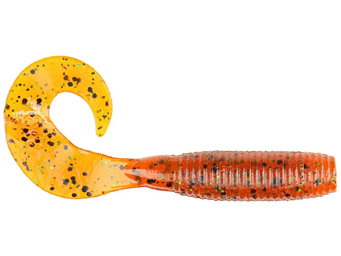 Yamamoto Single Tail Grubs 4" Pumpkin Blk/ Green
