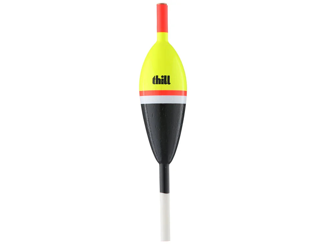 Thill Pro Series Slip Bobber Floats 1" oval 5"tube Brown and Yellow