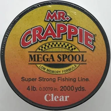 Mr. Crappie Mega Spool-4lb-2000yd-Clear