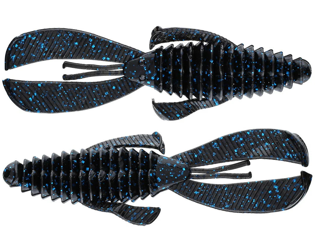 Strike King Rage Tail DB Bug, Black Blue Flake 7pk