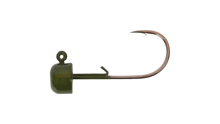Owner Block Head- Green Pumpkin- 1/8oz- 1/0 hook