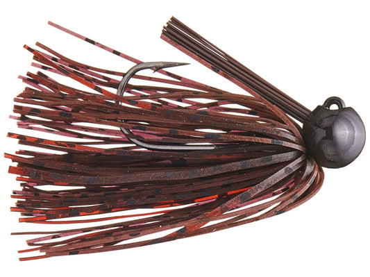 Bass Patrol Silicone Football Jigs 1/2oz Brown Red Craw