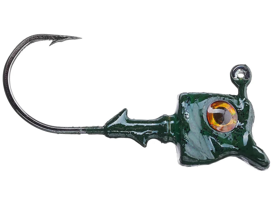 1st Gen Jaw Dropper 4pk Green Pumpkin Black Flake 3/0 1/4oz