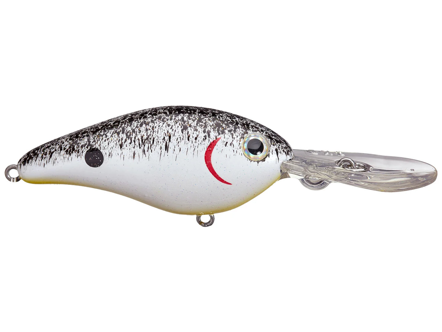 Strike King Pro Model 8XD Crankbait Pearl Black Splatter with Chartreuse Belly