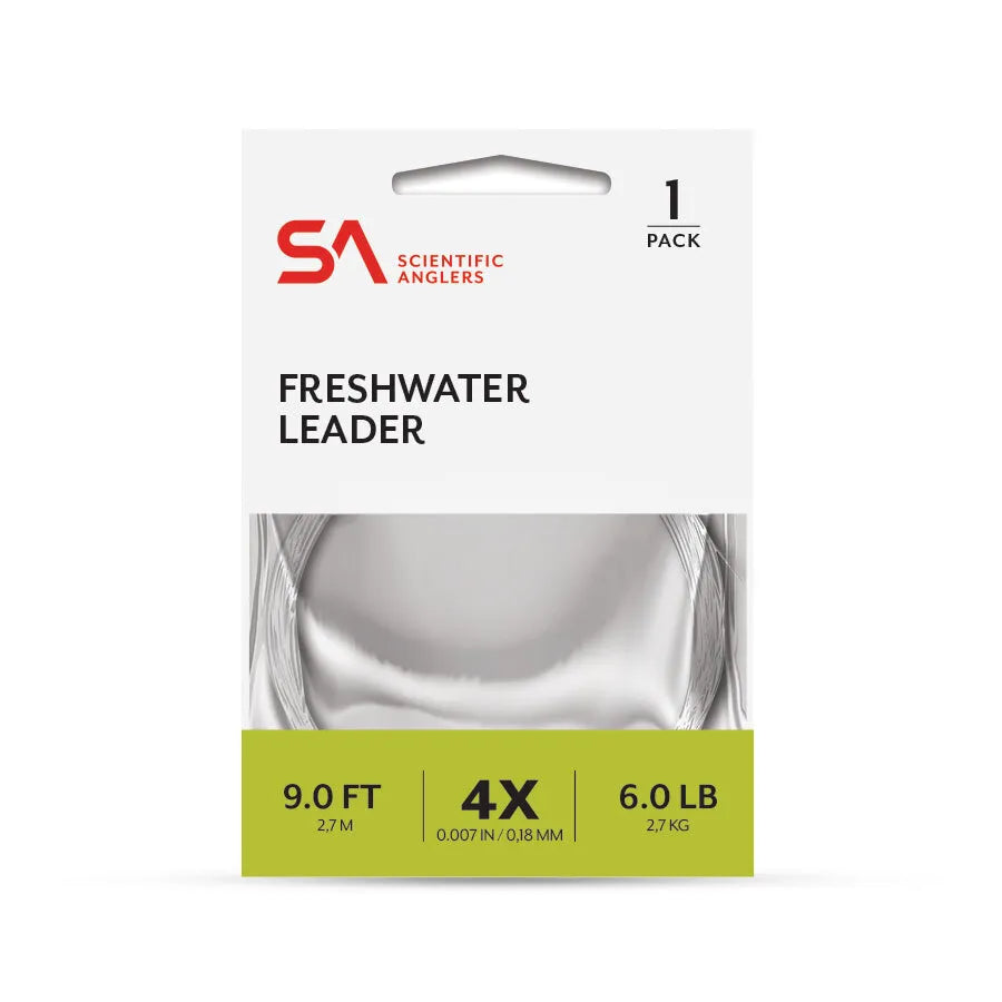 Scientific Anglers Freshwater Leaders- Size 4X- 9ft- 6lbs