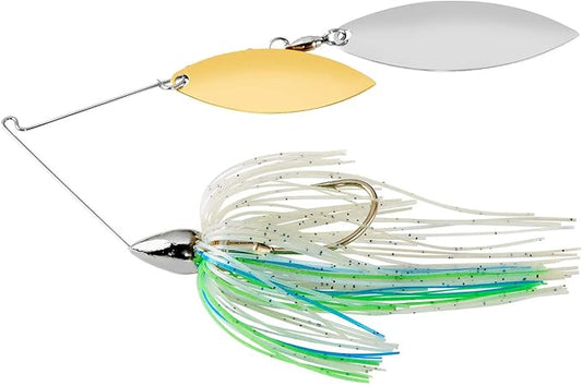 War Eagle Custom Lures Nickel Frame Double Willow Spinnerbait Blue Herring Skirt 3/8 oz.