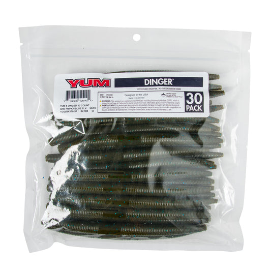 Yum Dinger Bulk 5" 30pk Grn Pumpkin Blue