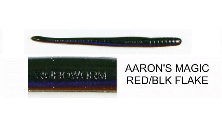 Roboworm Fat Straight Tail Worm Aarons Magic R&B Flake 6"