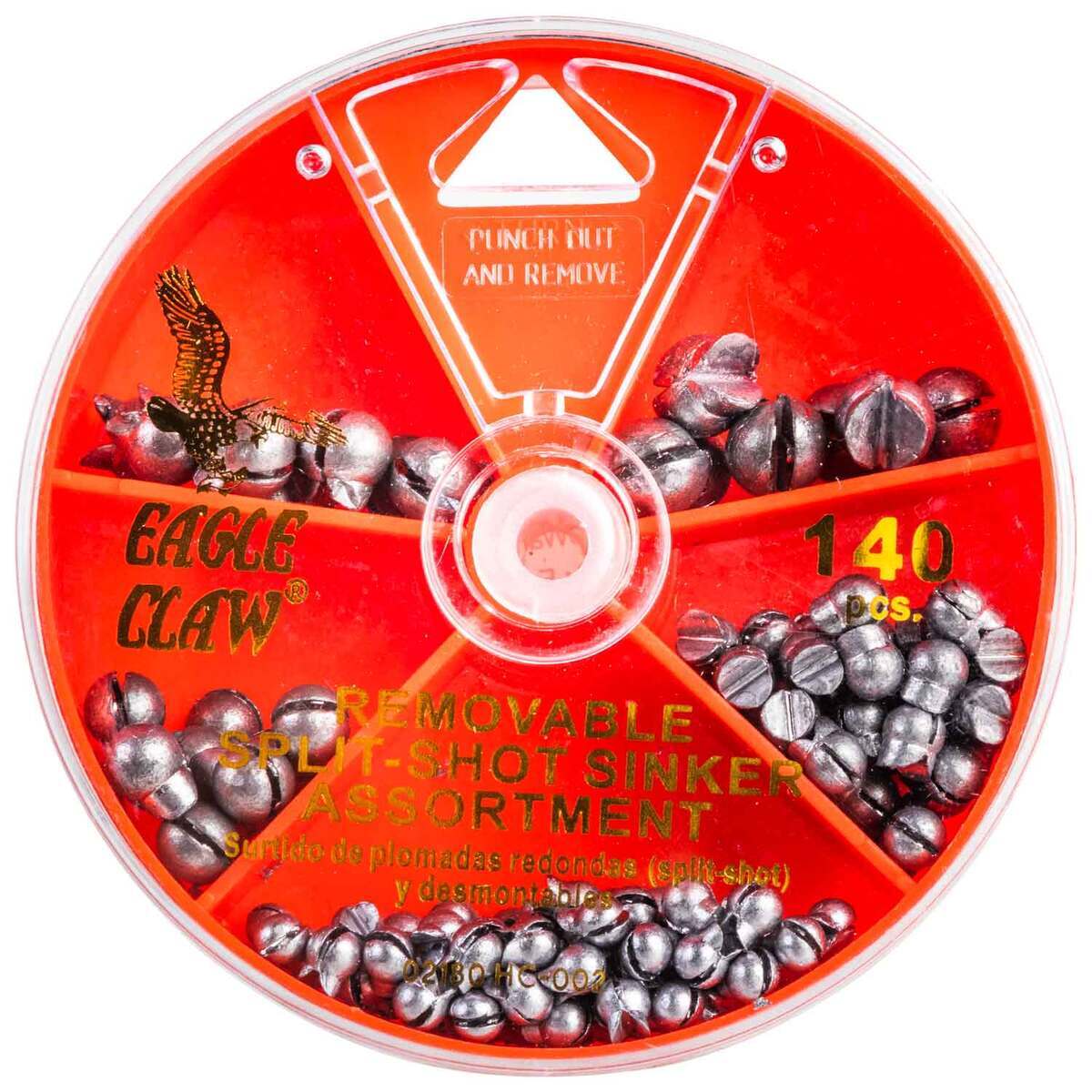 Eagle Claw Removable Split Shot Sinker Assortment – 124pk