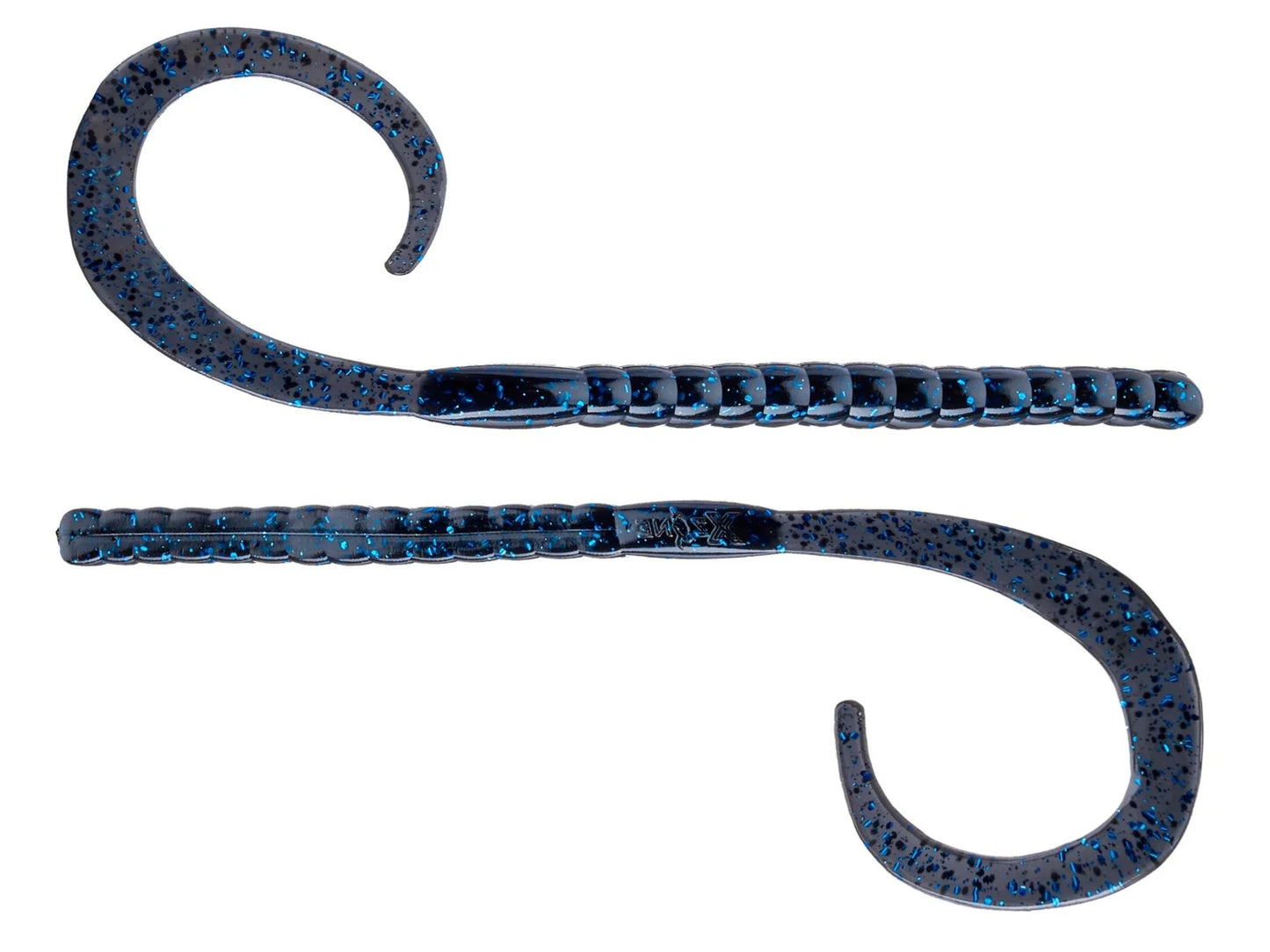 Xzone Lures Pro Series Blitz Worms 11" Black Blue Flake