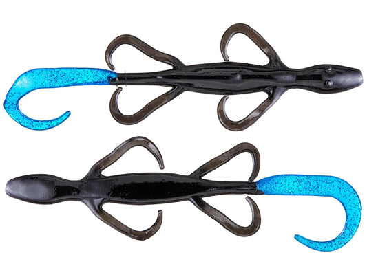 Zoom Lizards 6" Black Blue Tail